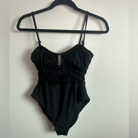 NWT BECCA  Santorini Black One-Piece Swimsuit Size Medium - Picture 4 of 8